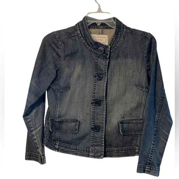 Levi Strauss Signature ladies button up denim jacket. Size Large EUC - Picture 1 of 6